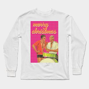 Merry Christmas (Vintage Queer Christmas Card) Long Sleeve T-Shirt